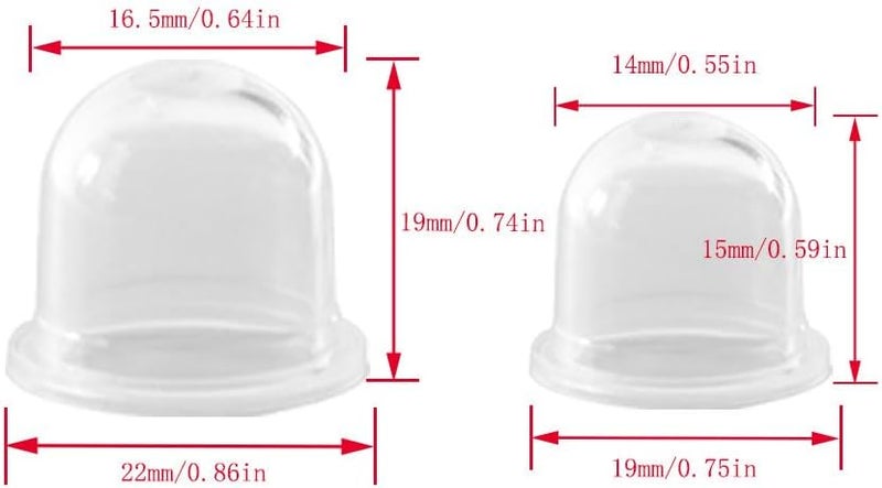 ZHRANXZ 188-12-1Small Primer Bulb 0057003 0057004 Big Primer Bulb for 2 Cycle Small Engine String Trimmer Weed Eater Chainsaw Leaf Blower Replace - Image 3